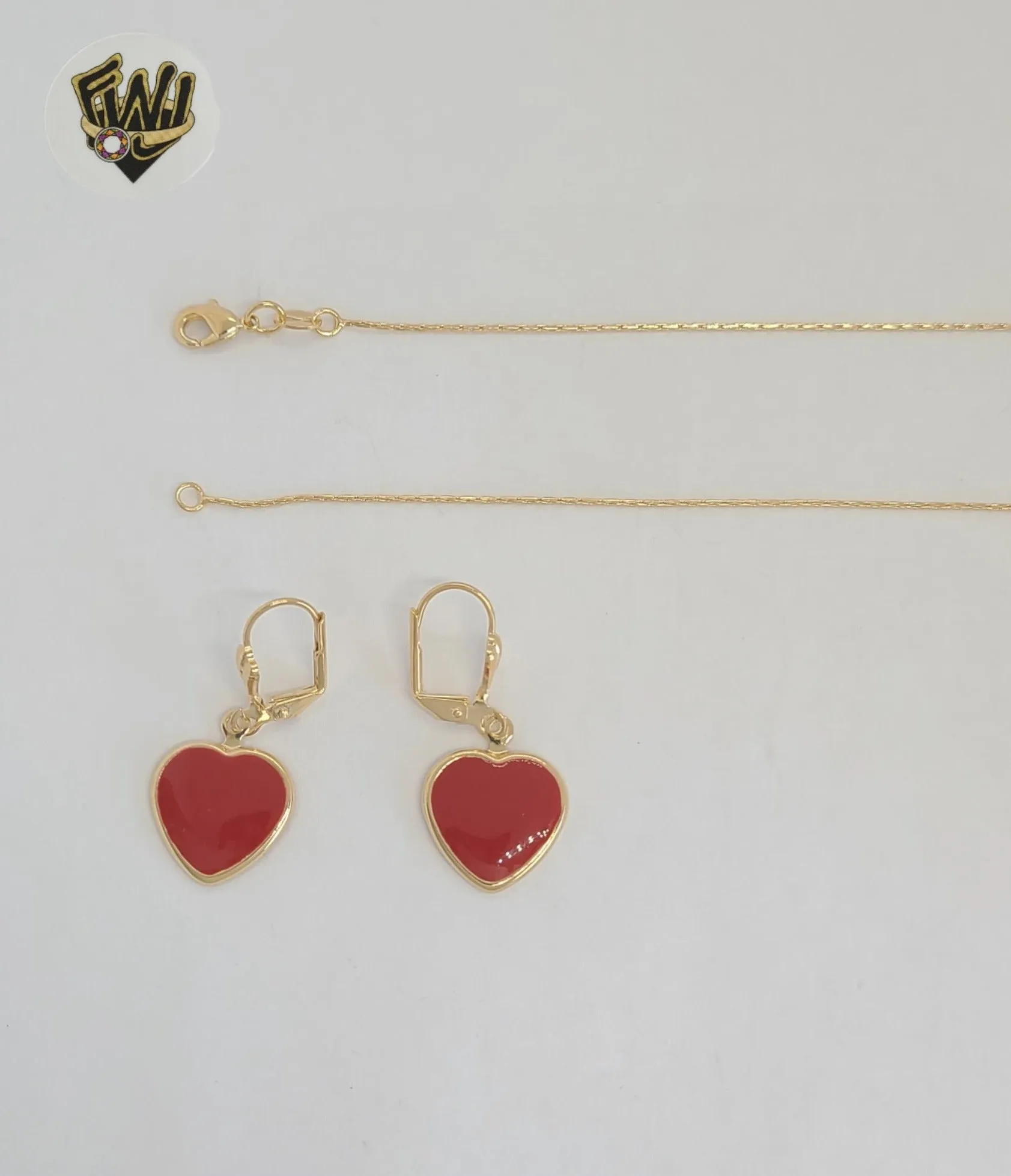 (1-6089) Gold Laminate - Alternative Link Heart Set - BGF