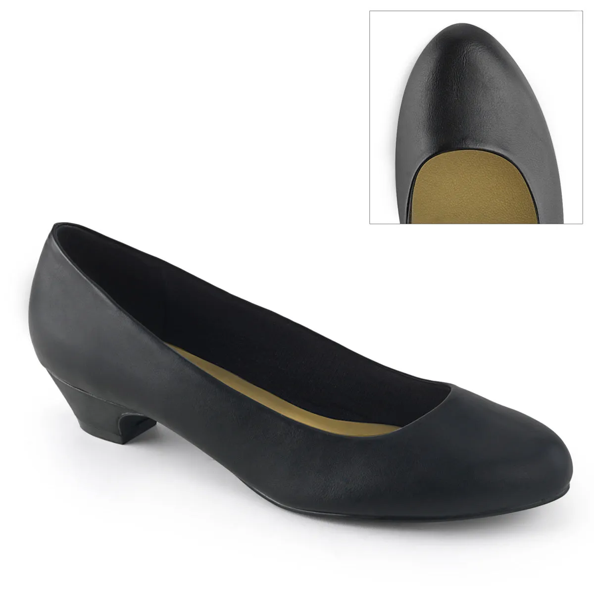 1 Inch Heel GWEN-01 Black Pu