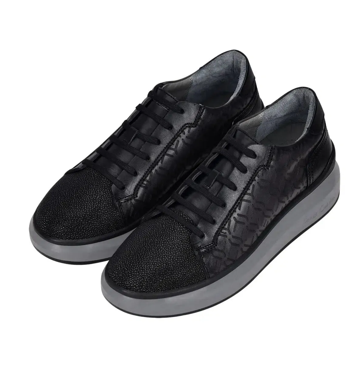 3Y1MTTS - Cuadra black casual fashion stingray sneakers for men