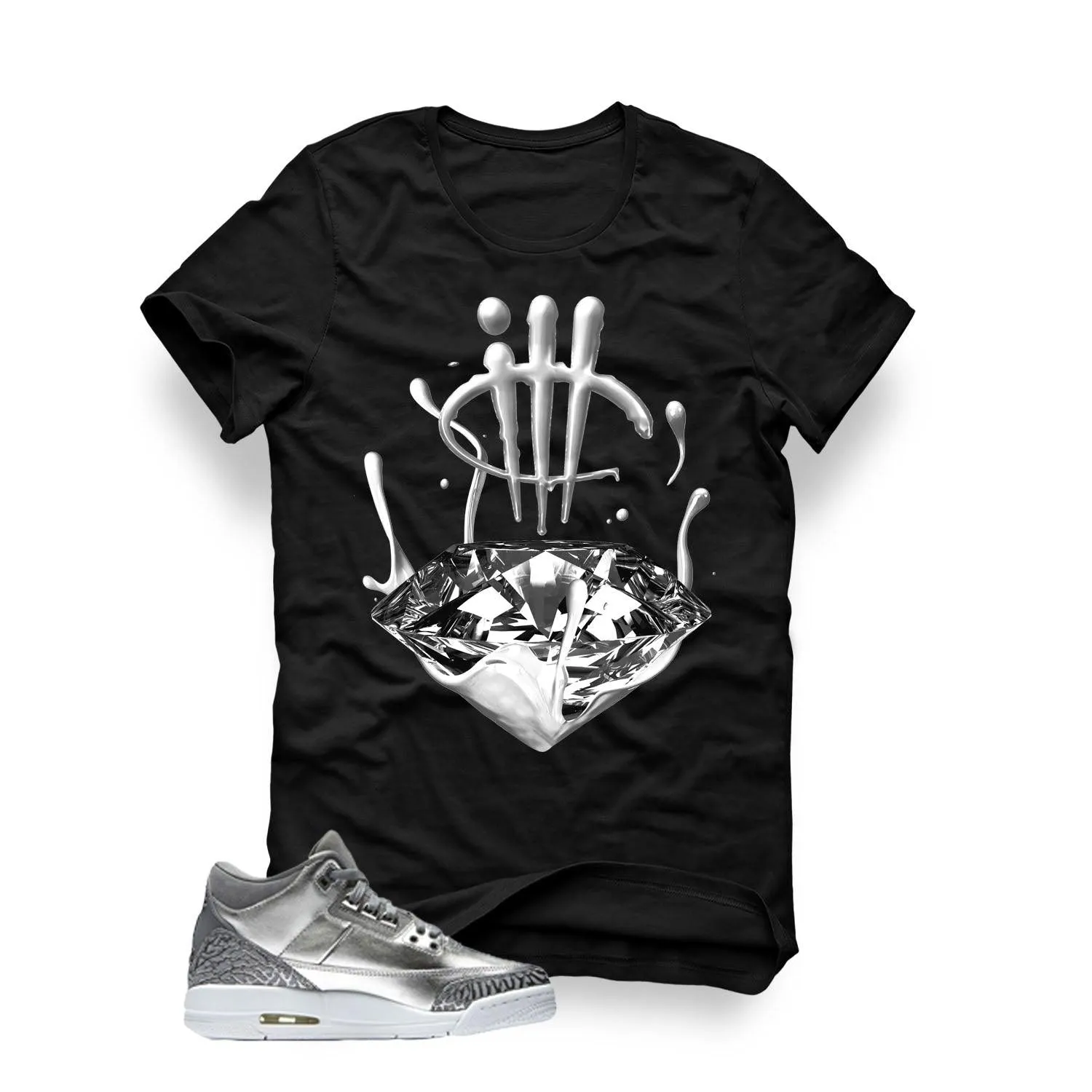 Air Jordan 3 Chrome GS Black T shirt (Drip)