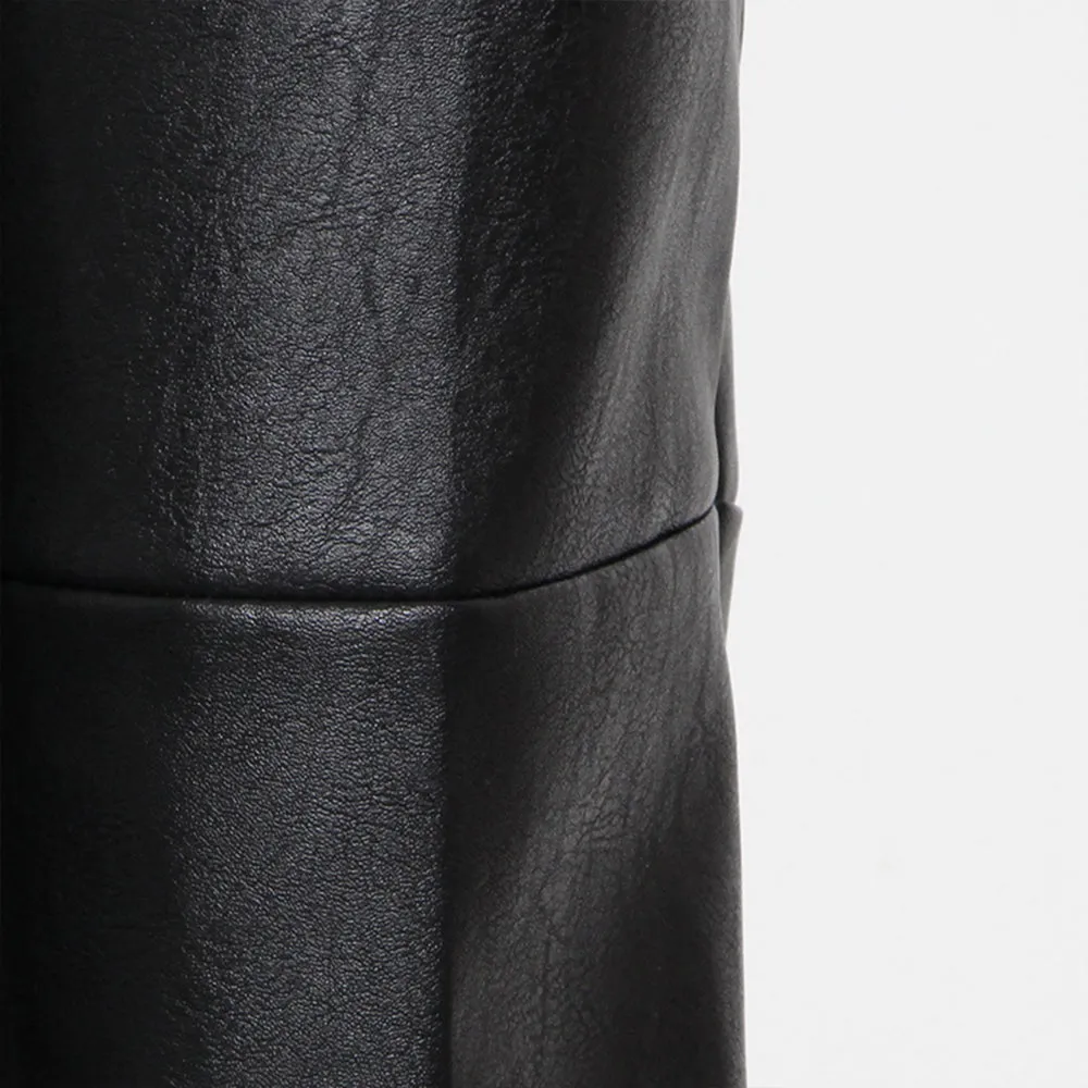 Ankle Length Faux Leather Pants