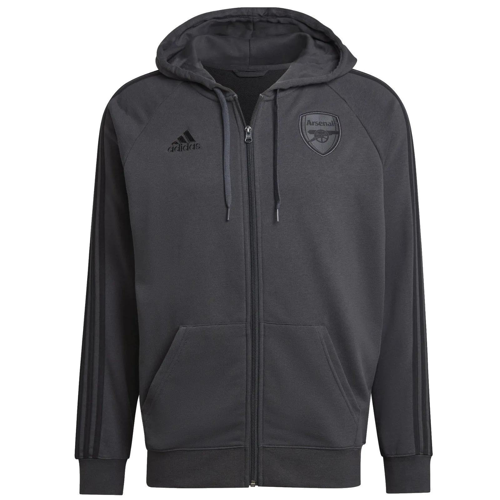 Arsenal Casual 3S hooded presentation tracksuit 2022/23 grey - Adidas