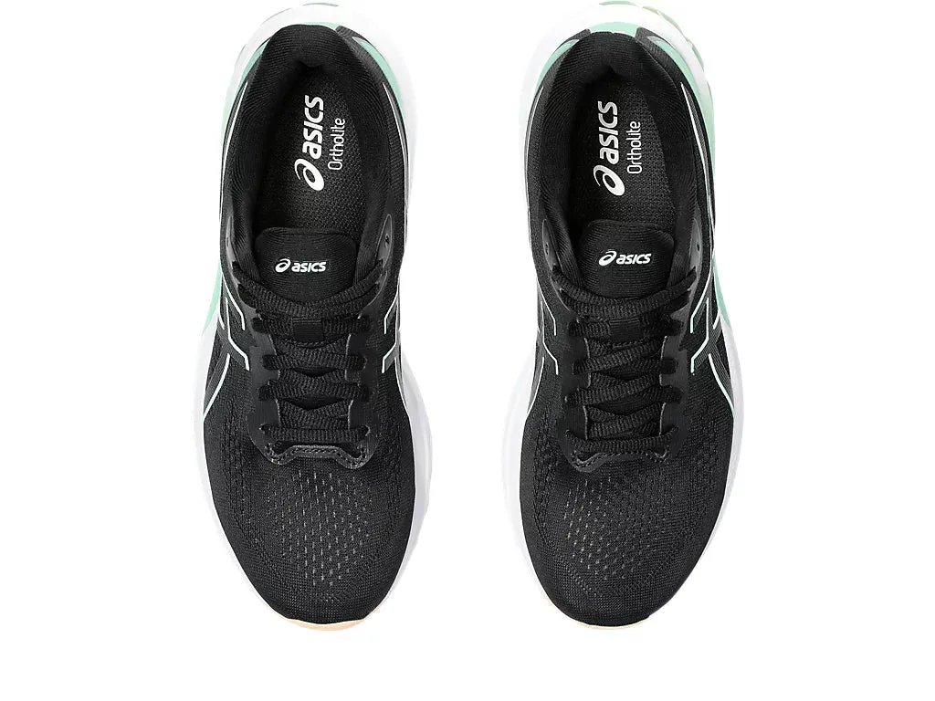 ASICS WOMEN'S GT 1000-12 BLACK/MINT SHOES