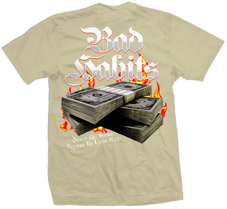 Bad Habits - Khaki T-Shirt