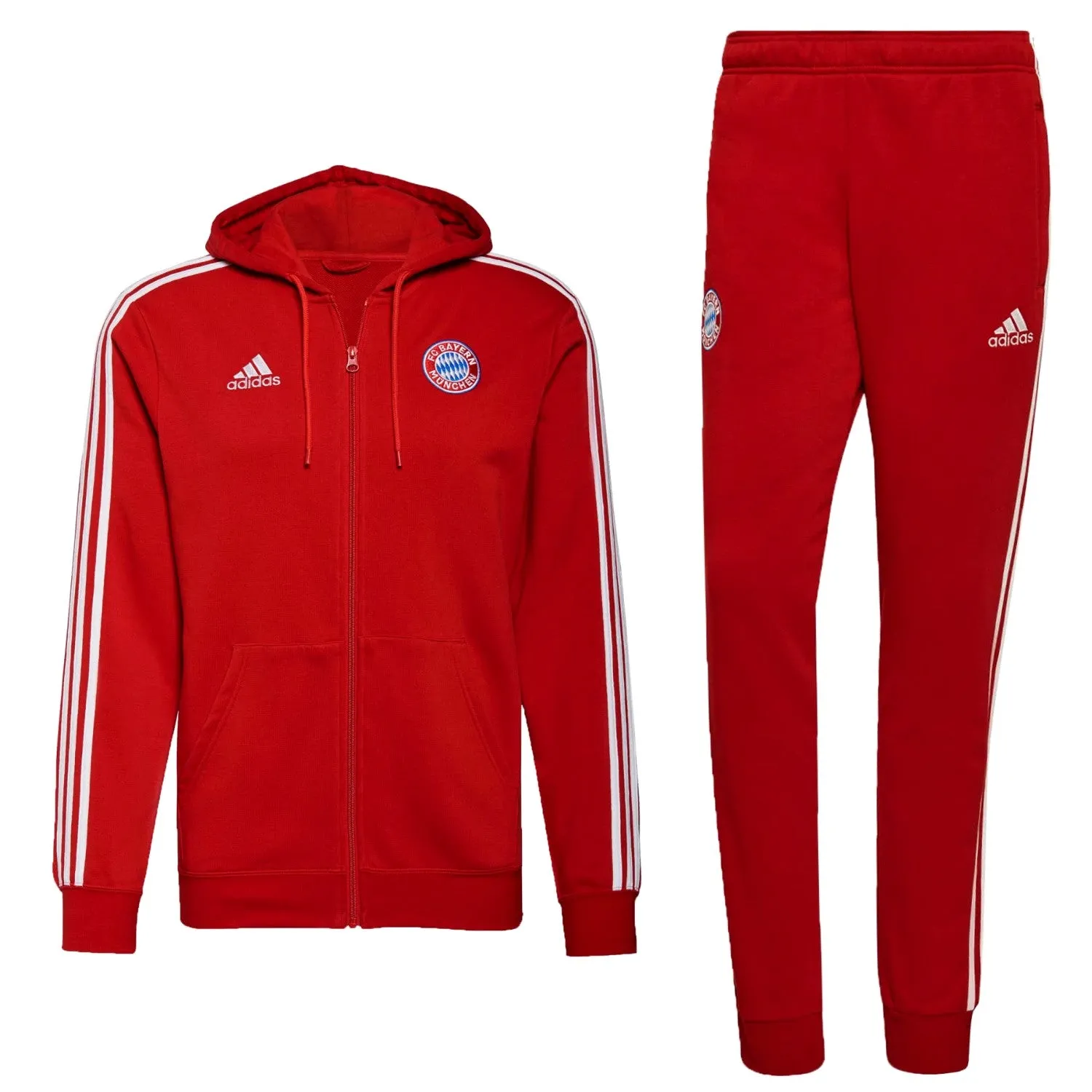 Bayern Munich Casual 3S hooded presentation tracksuit 2021/22 - Adidas