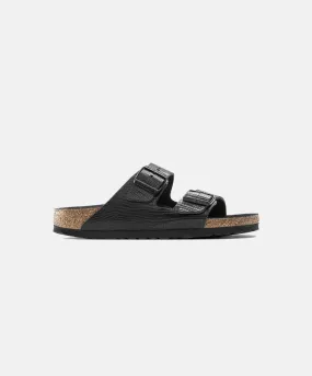 Birkenstock Arizona Embossed Smooth Leather Black Lizard Texture Sandals