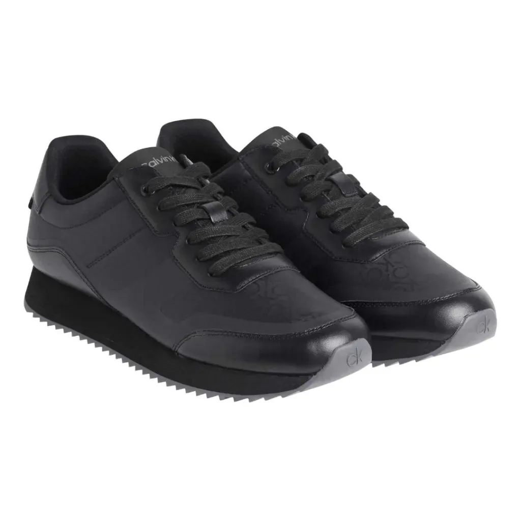 Calvin Klein Low Top Lace Up Heat Bond Mono Trainer Men HM0HM01049-BLK