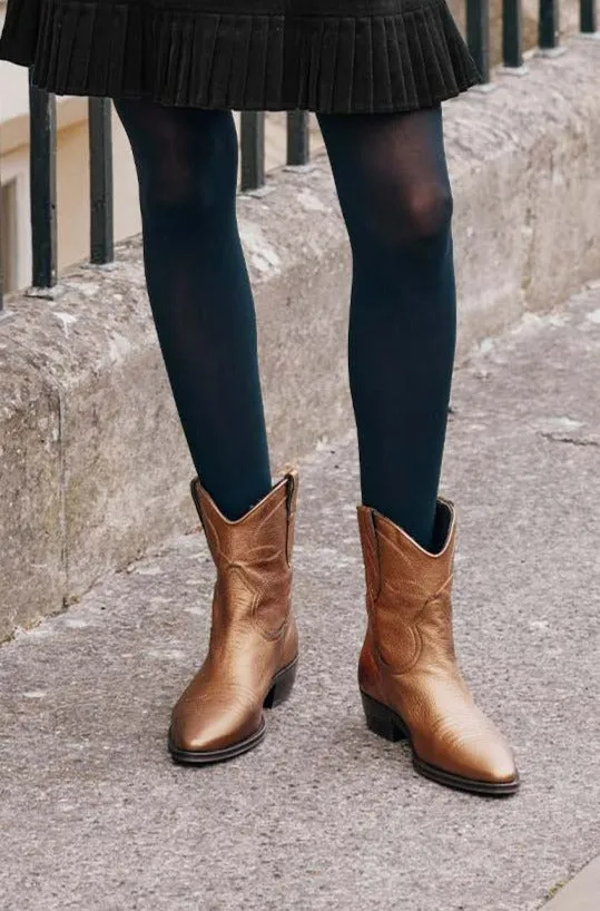 Camilla Short Cowboy Boots | Copper