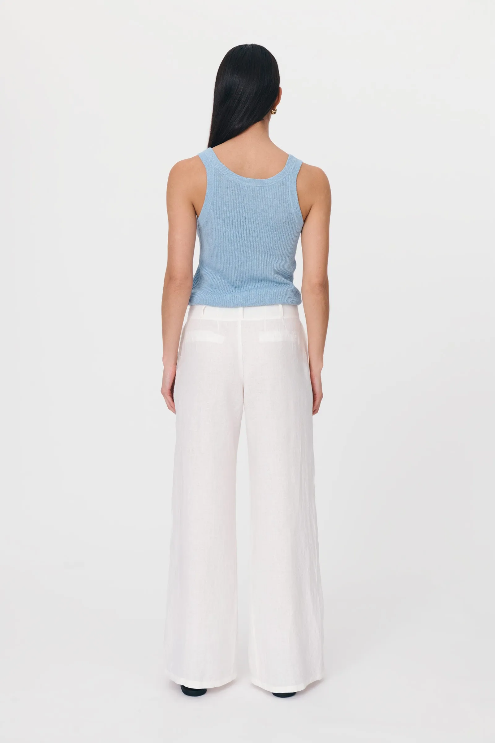 Carlotta Linen Wide Pants - Bone