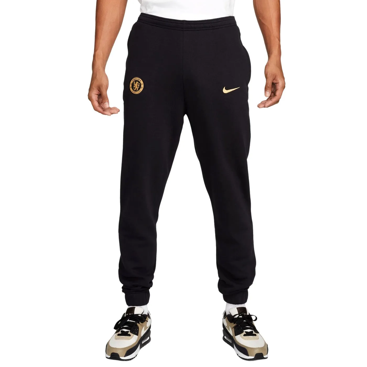 Chelsea FC black/gold Casual fleece tracksuit 2023/24 - Nike