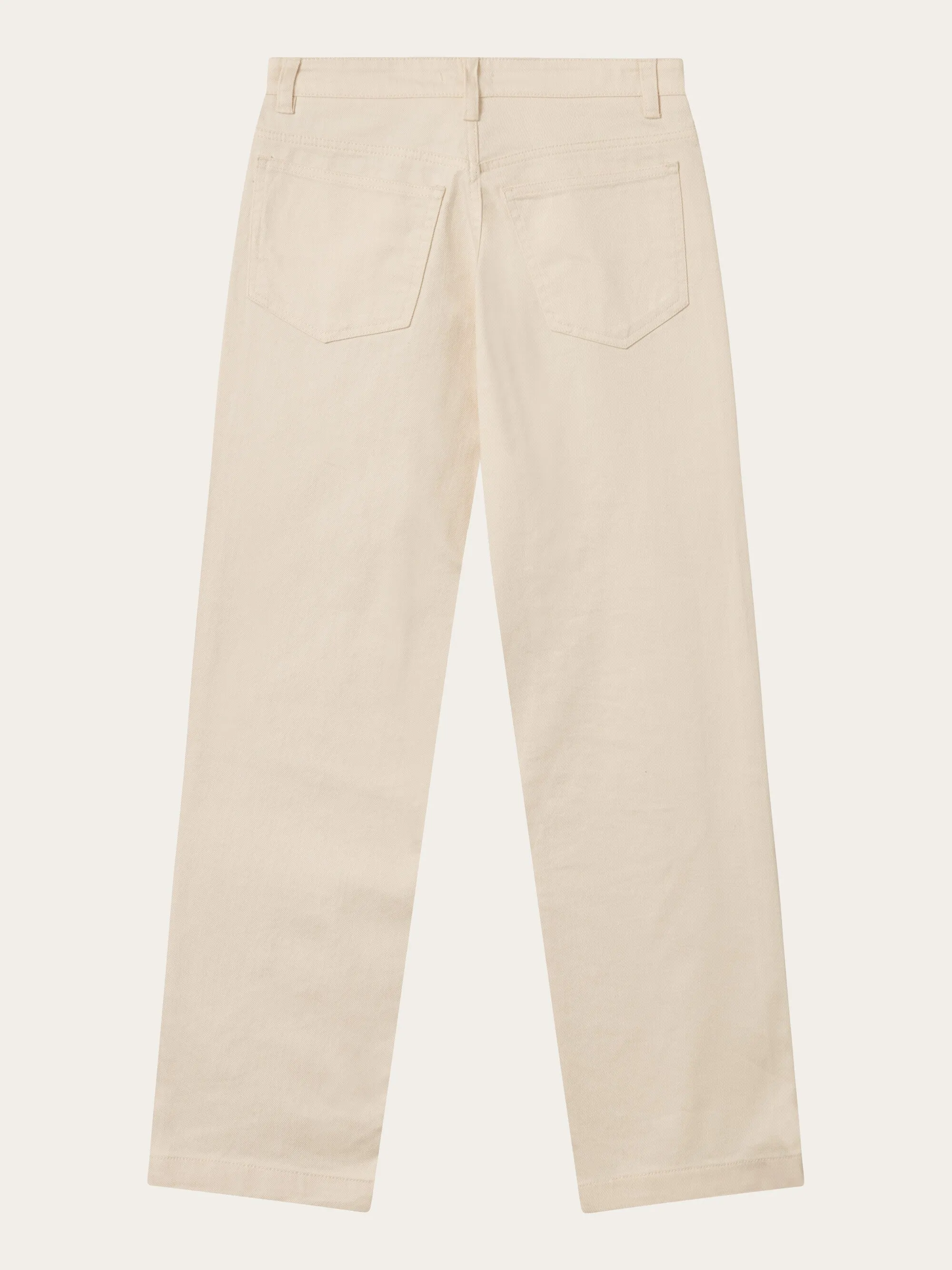 CHLOE barrel high-rise twill 5-pocket pants - Buttercream