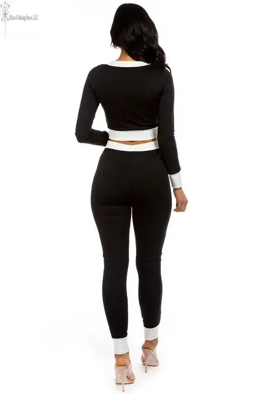 Crop Top Pants Set