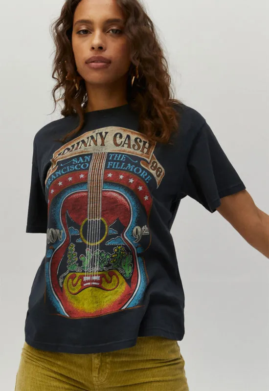 Daydreamer - Johnny Cash Filmore Graphic Tee Vintage Black