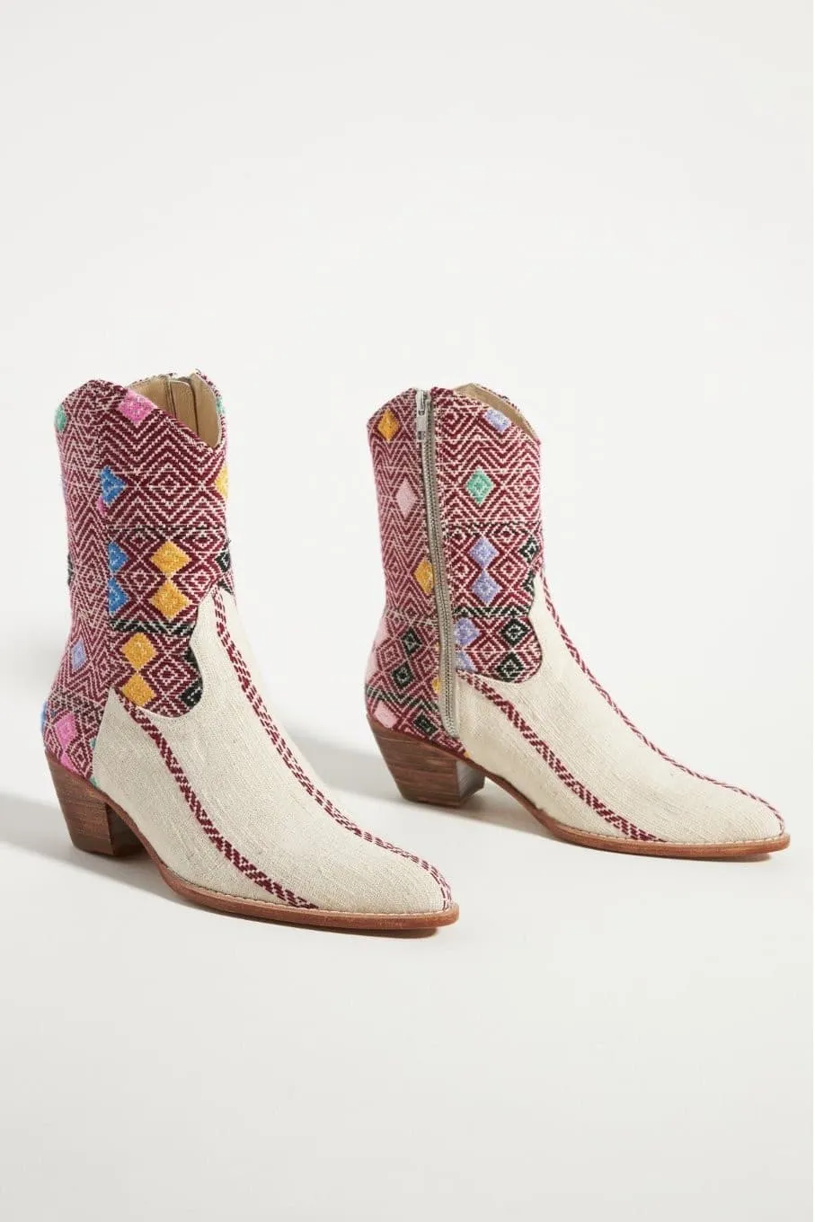 DIAMOND EMBROIDERED WESTERN BOOTS X ANTHROPOLOGIE