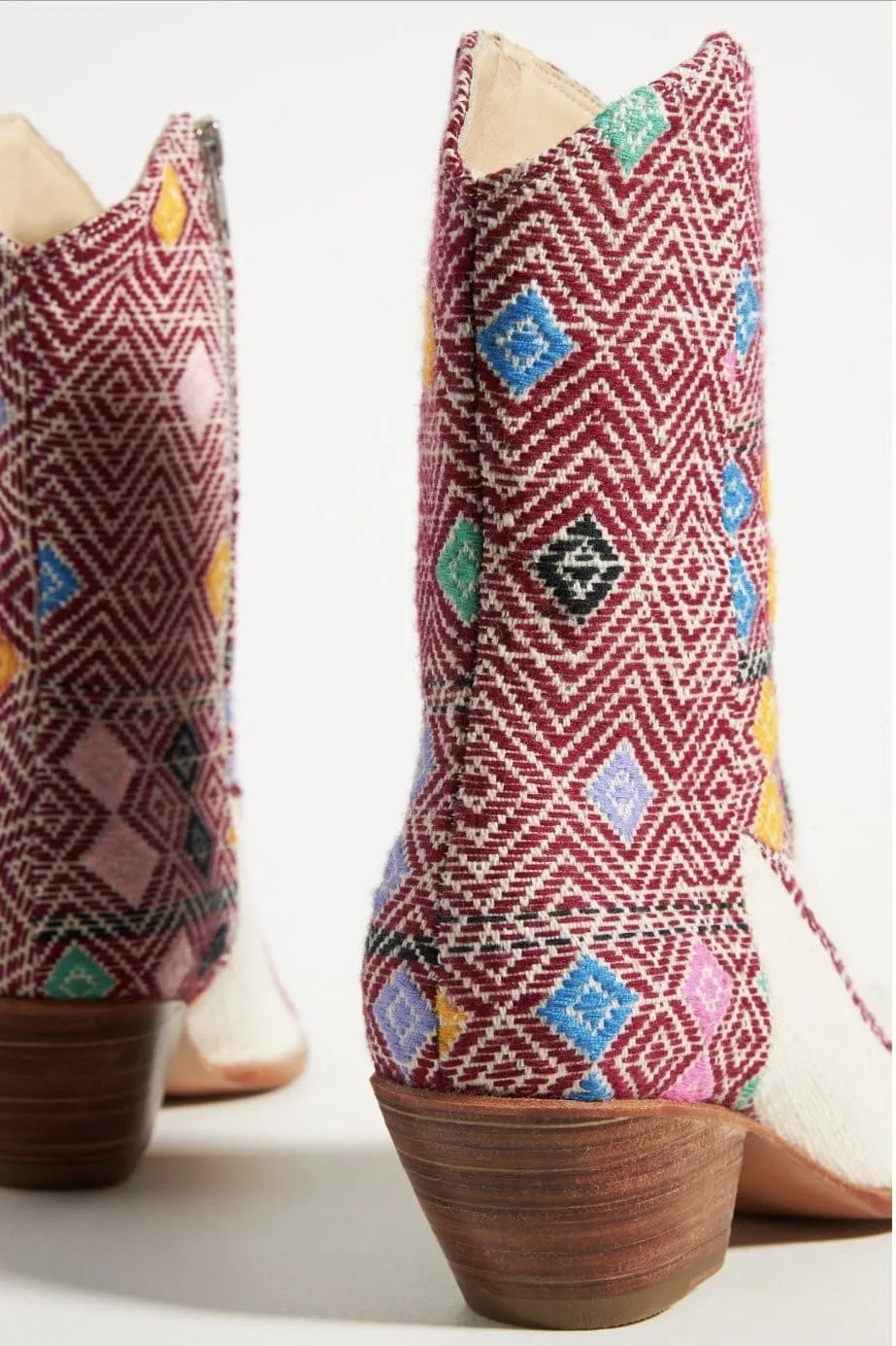 DIAMOND EMBROIDERED WESTERN BOOTS X ANTHROPOLOGIE