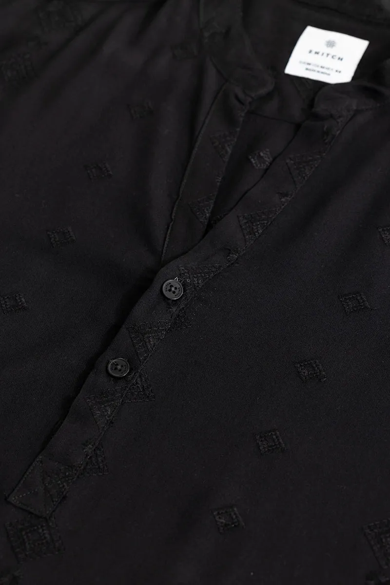 Diamont Black Kurta Shirt