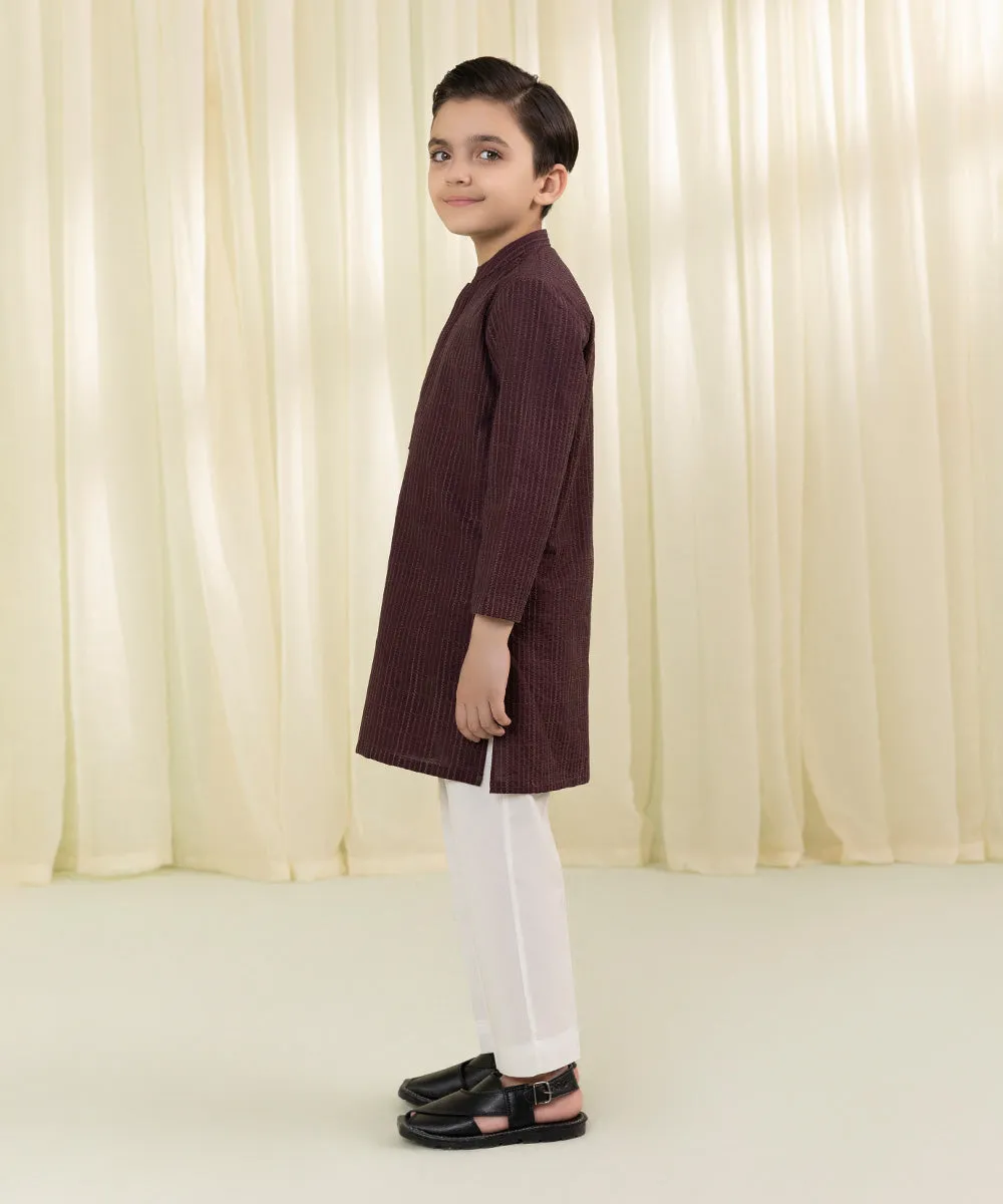 Embroidered Cambric Kurta