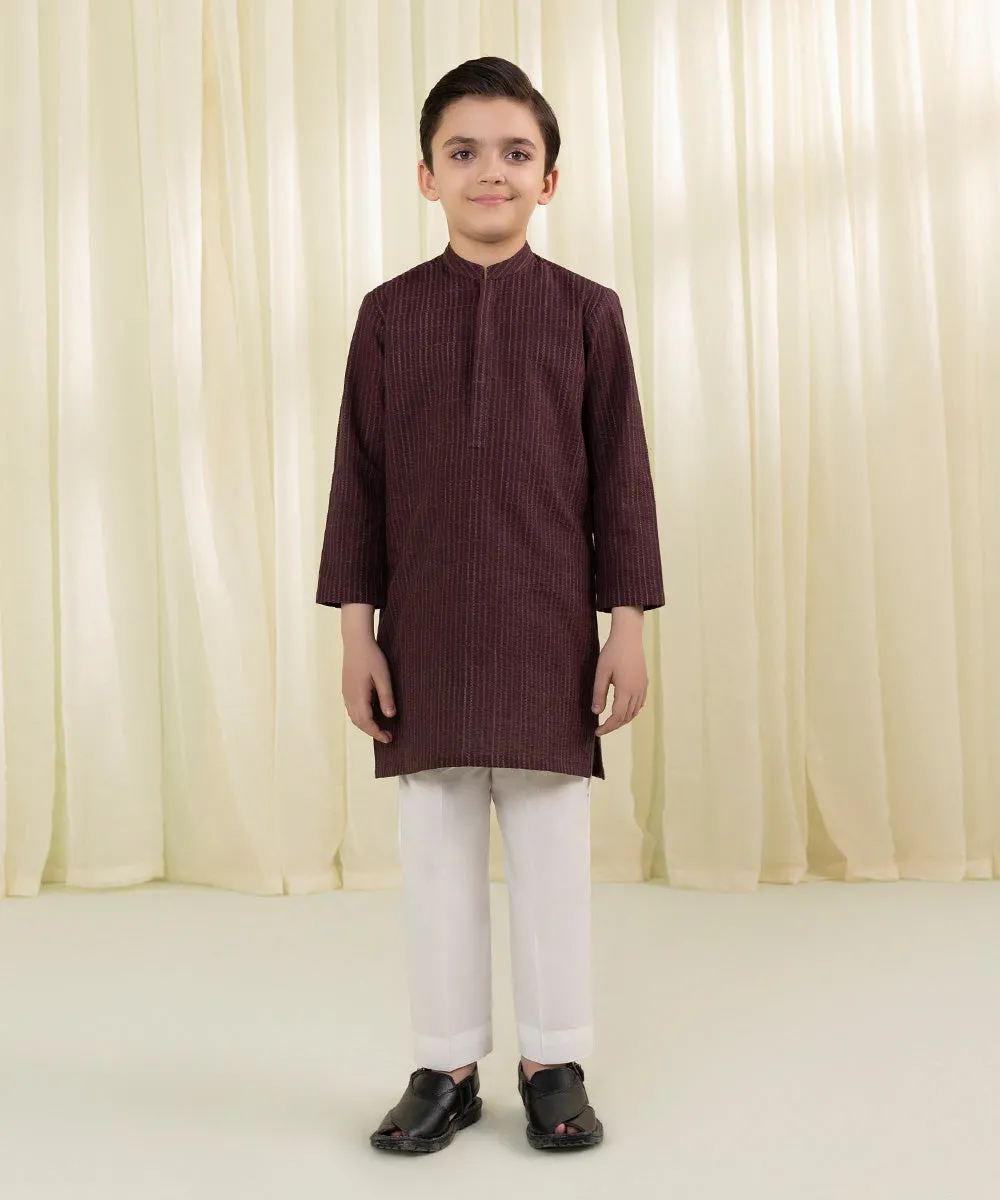 Embroidered Cambric Kurta