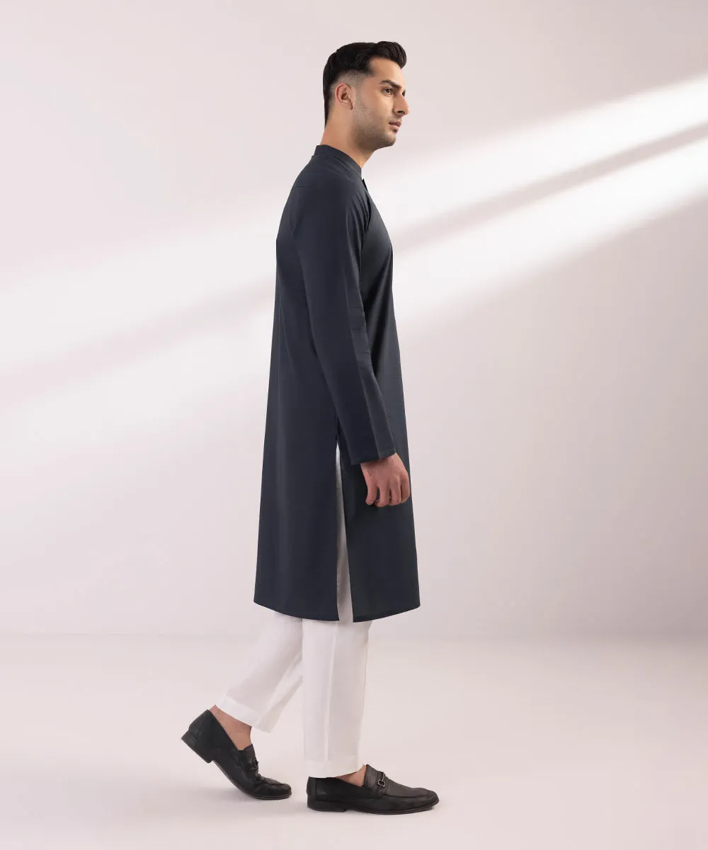 Embroidered Cotton Dobby Kurta