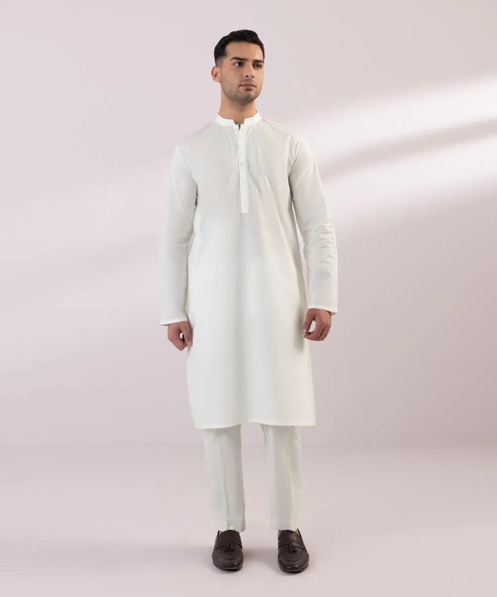 Embroidered Cotton Dobby Kurta