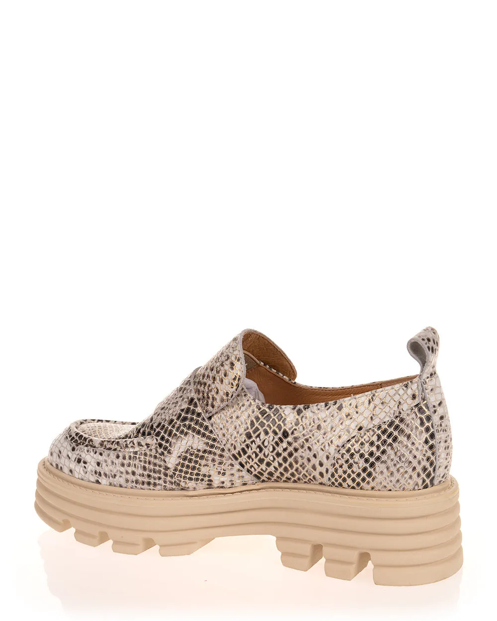 EOS Jania Champagne Snake Leather Casual