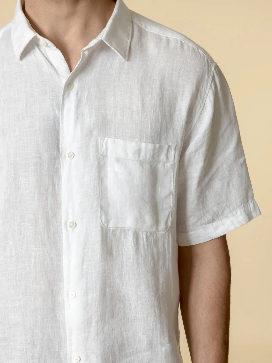 Essential 100% Linen White Shirt - Relaxer