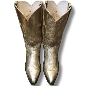 Gold Cowboy Boots | Size US 6.5