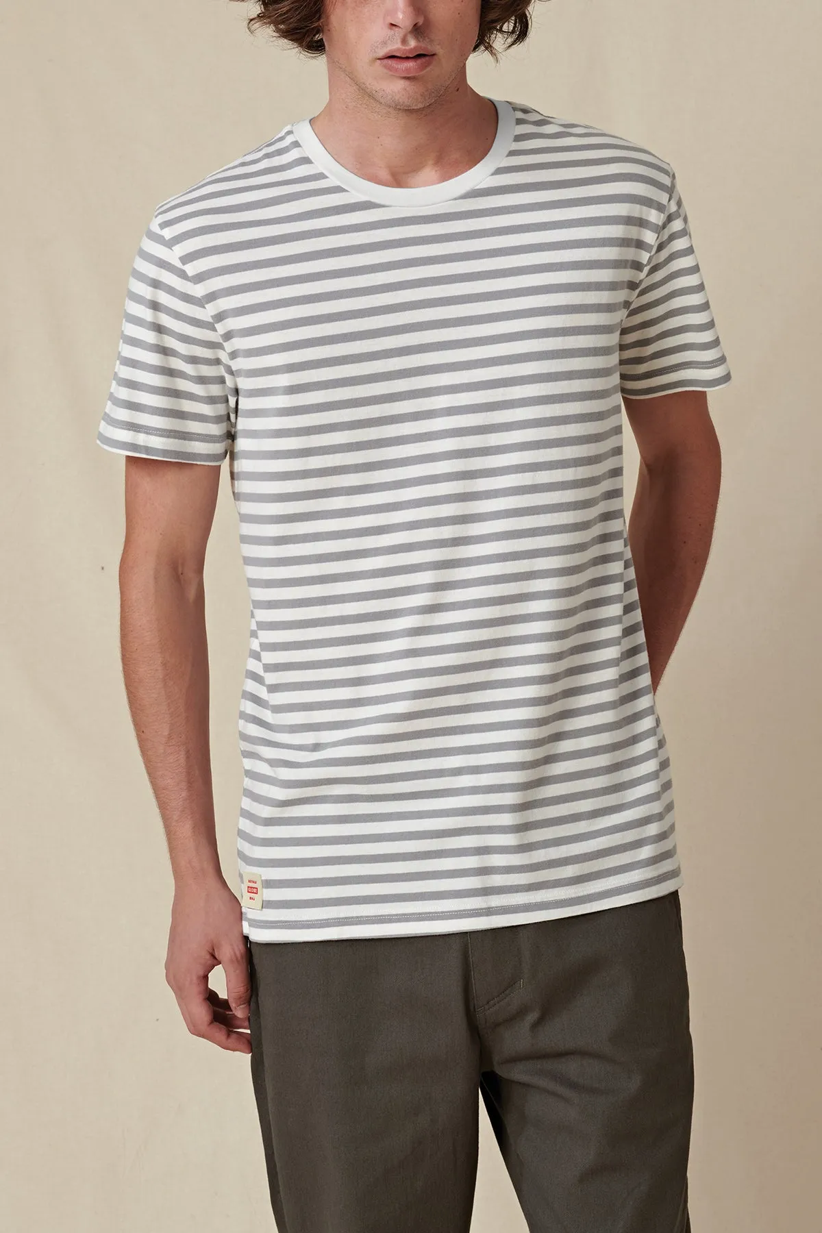 Horizon Striped Tee - White