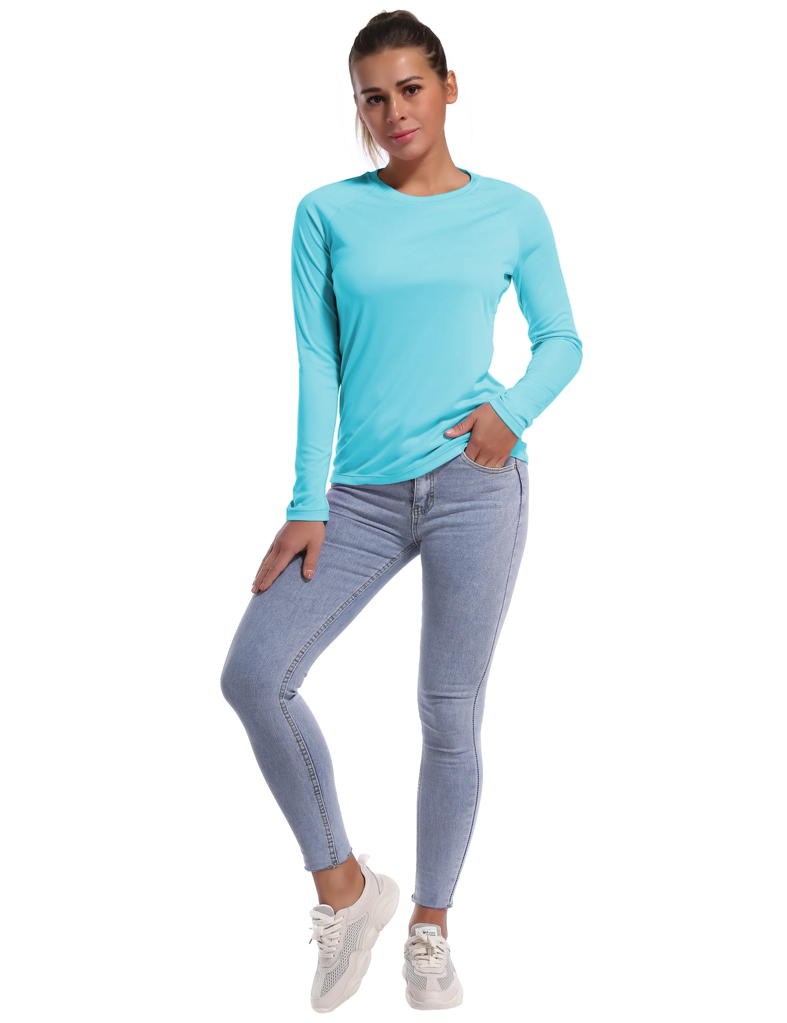 Long Sleeve Athletic Shirts blue