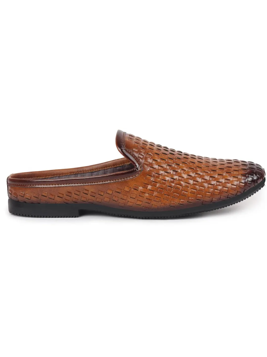 Men Tan Ethnic Slip-On Jutis and Mojaris