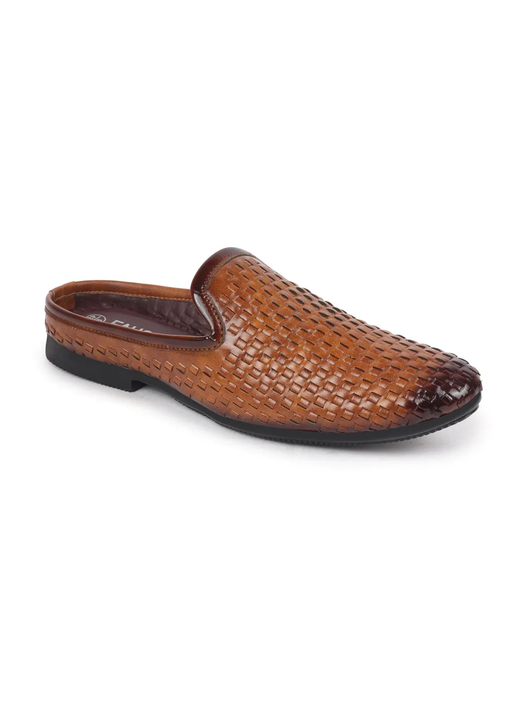 Men Tan Ethnic Slip-On Jutis and Mojaris