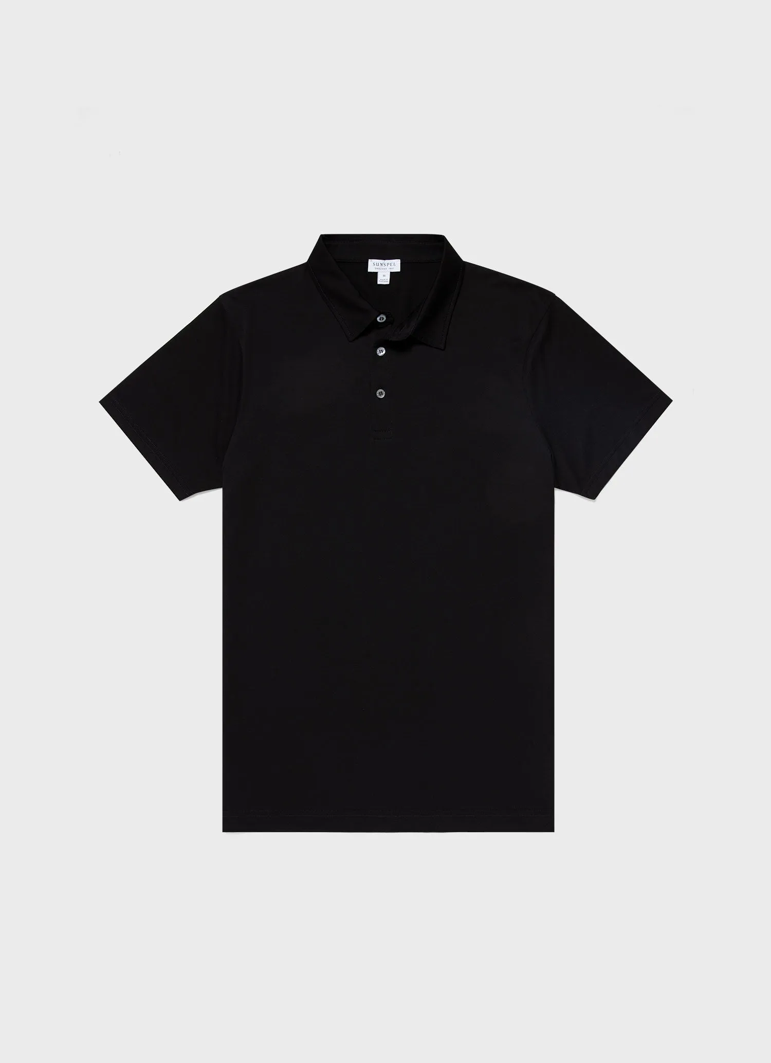 Men's Jersey Classic Polo Shirt in Black