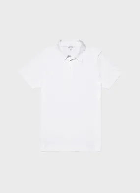 Men's Jersey Classic Polo Shirt in White