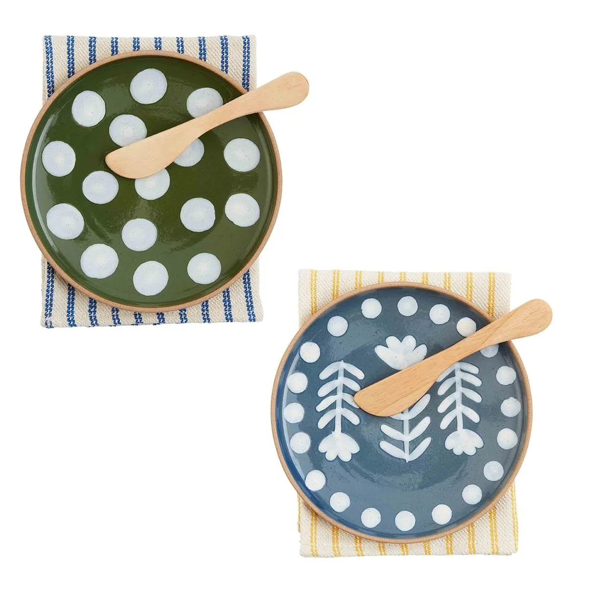 Mudpie Dot Appetizer Plate Sets