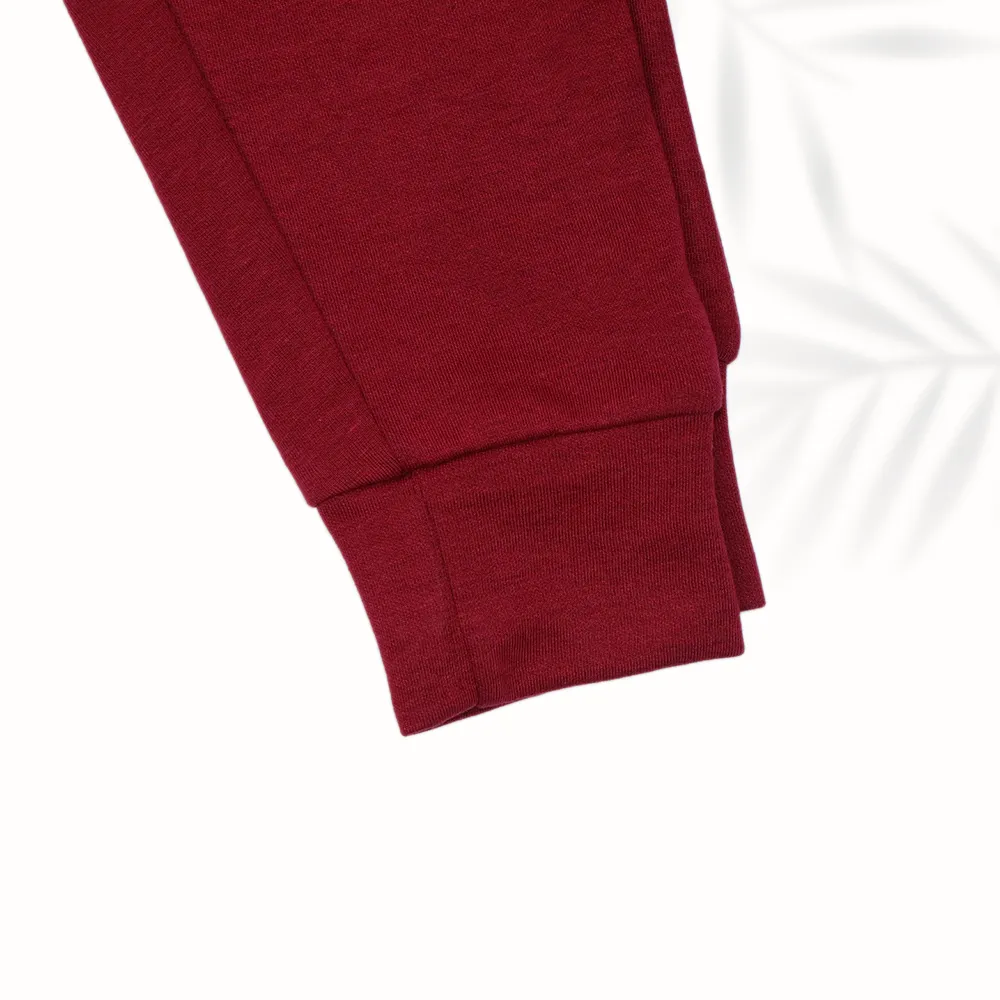 Red Fashion Knitted Jogger Pants