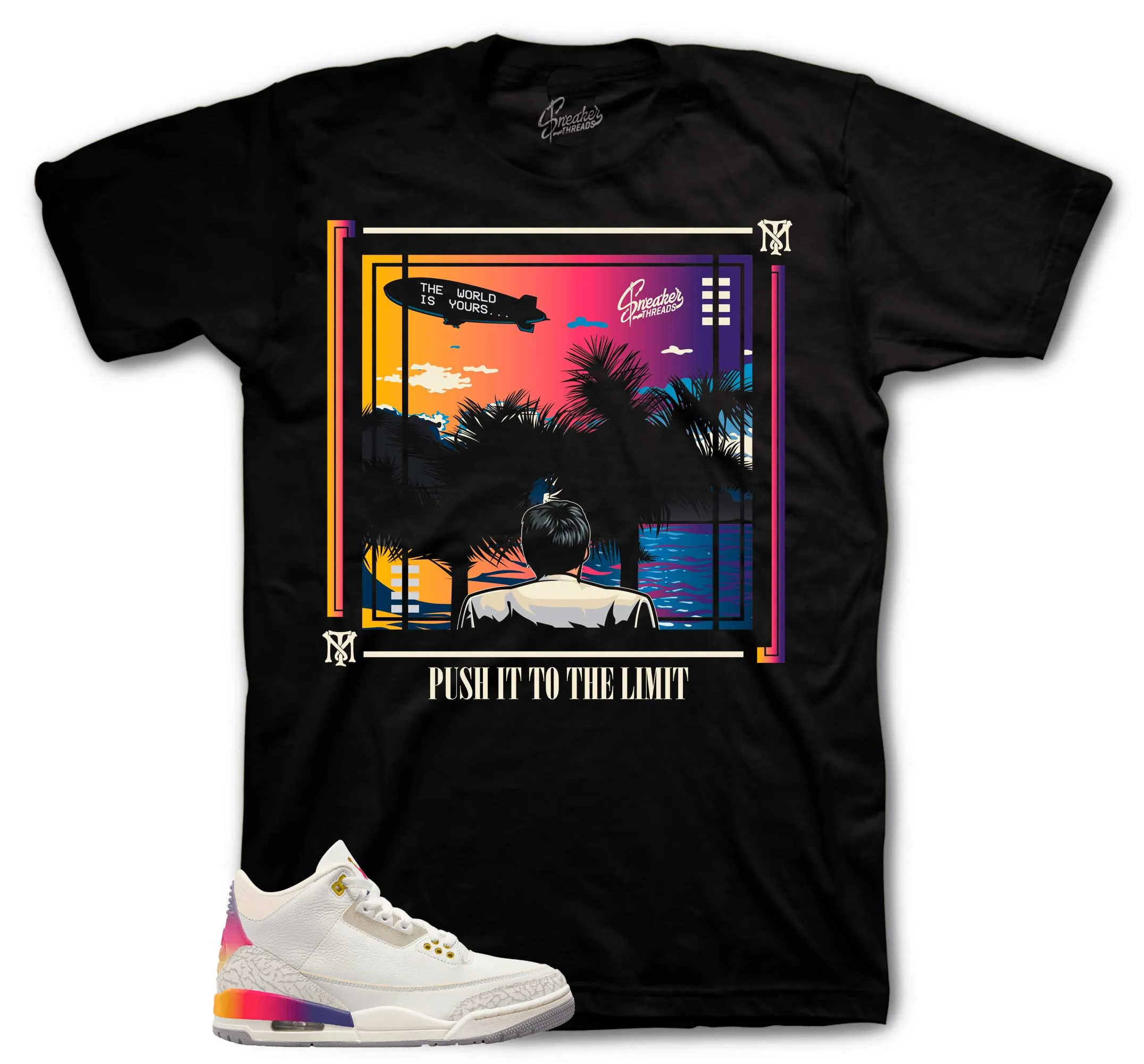 Retro 3 Sunset World Is Yours Shirt