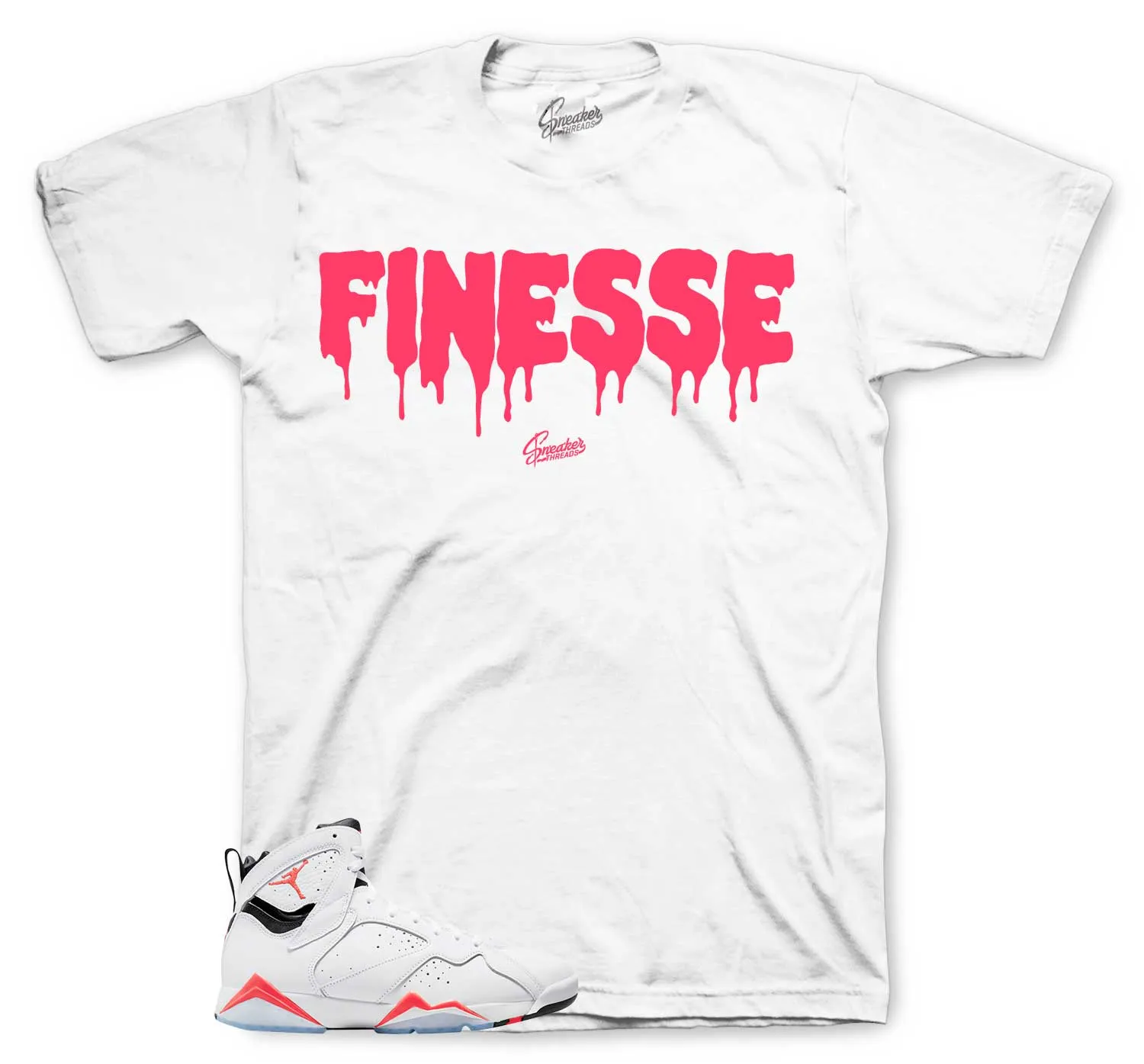 Retro 7 Infrared Shirt - Finesse - White