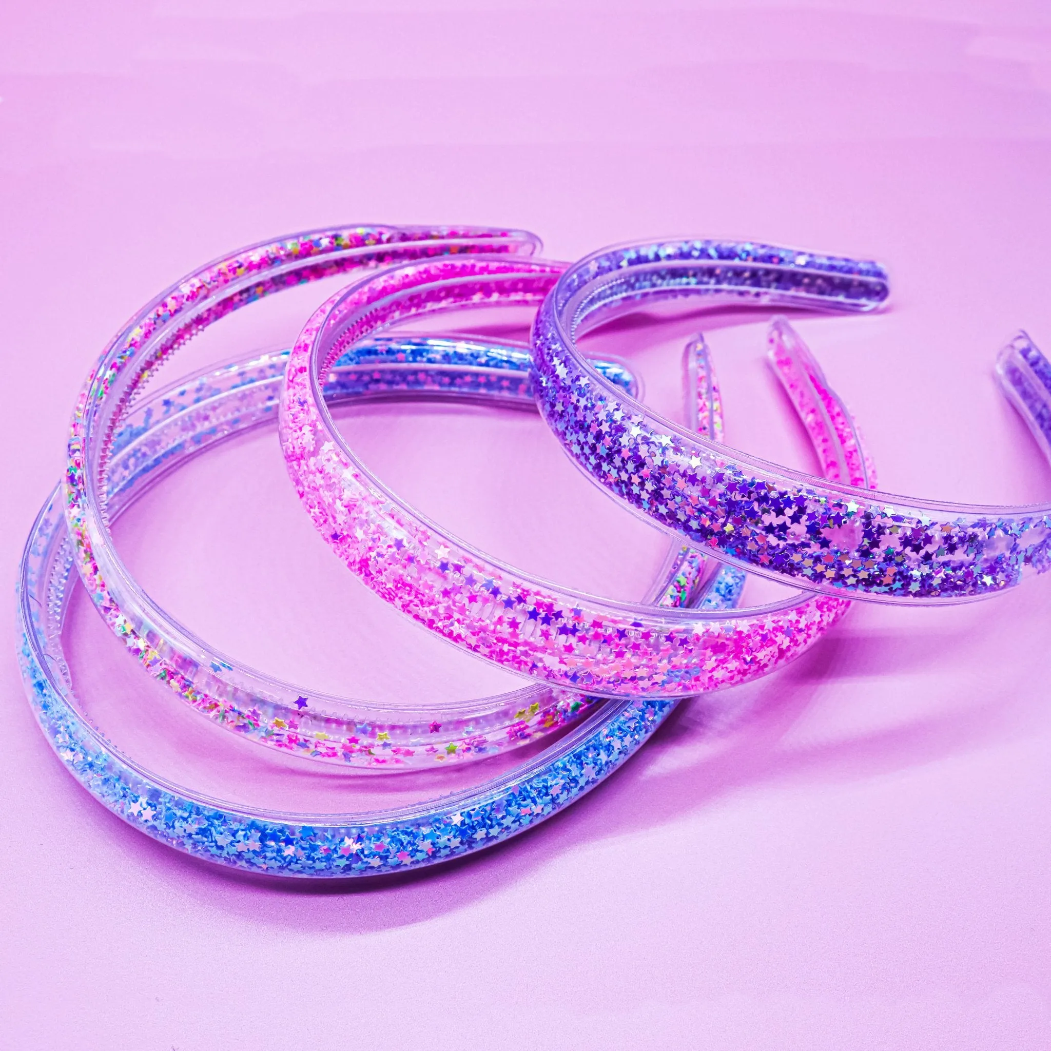 Shaker Glitter Headbands - 4 Pack