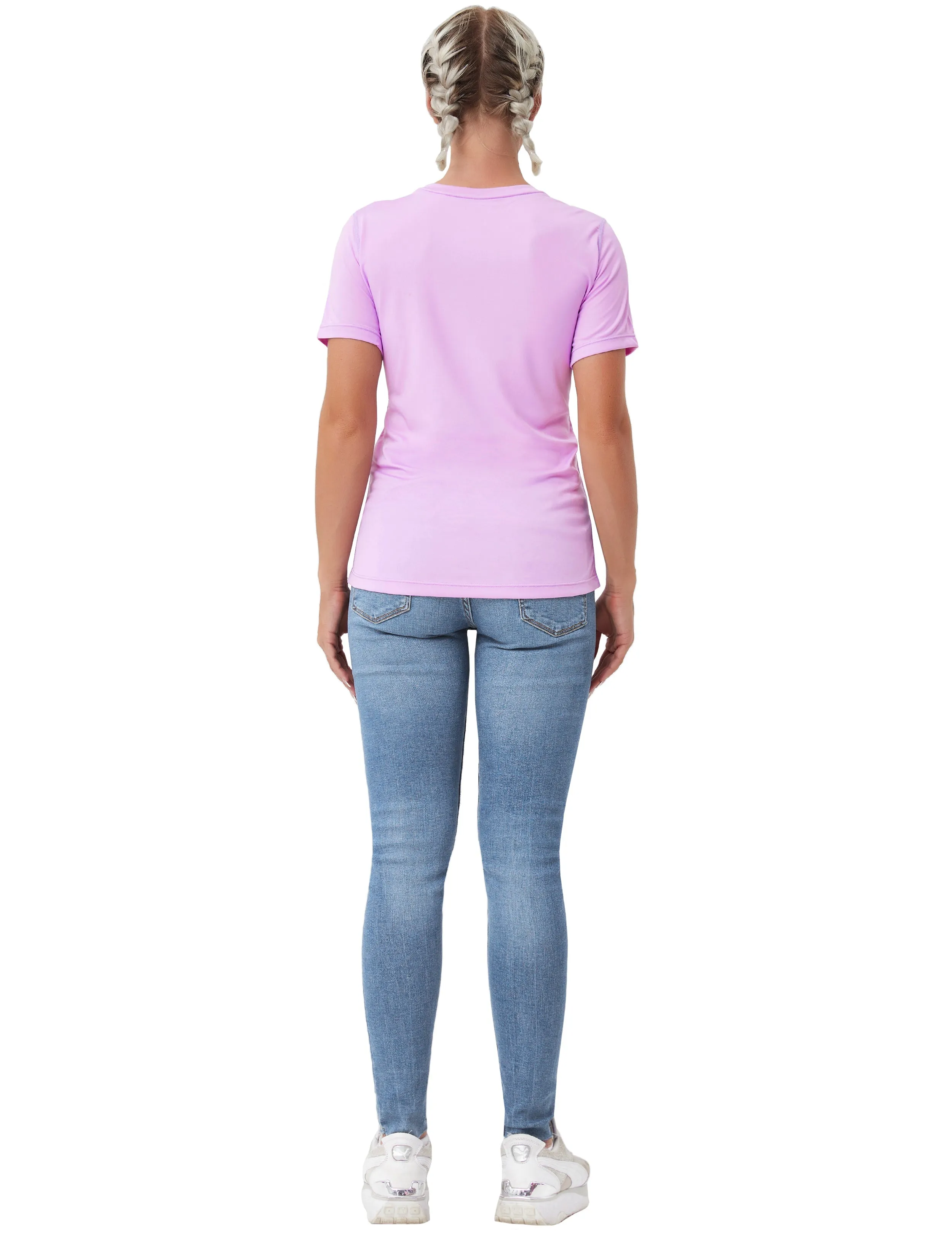 Short Sleeve Athletic Shirts purple_yogastudio