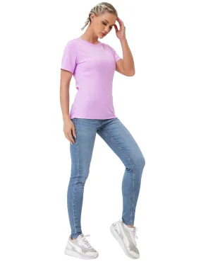 Short Sleeve Athletic Shirts purple_yogastudio