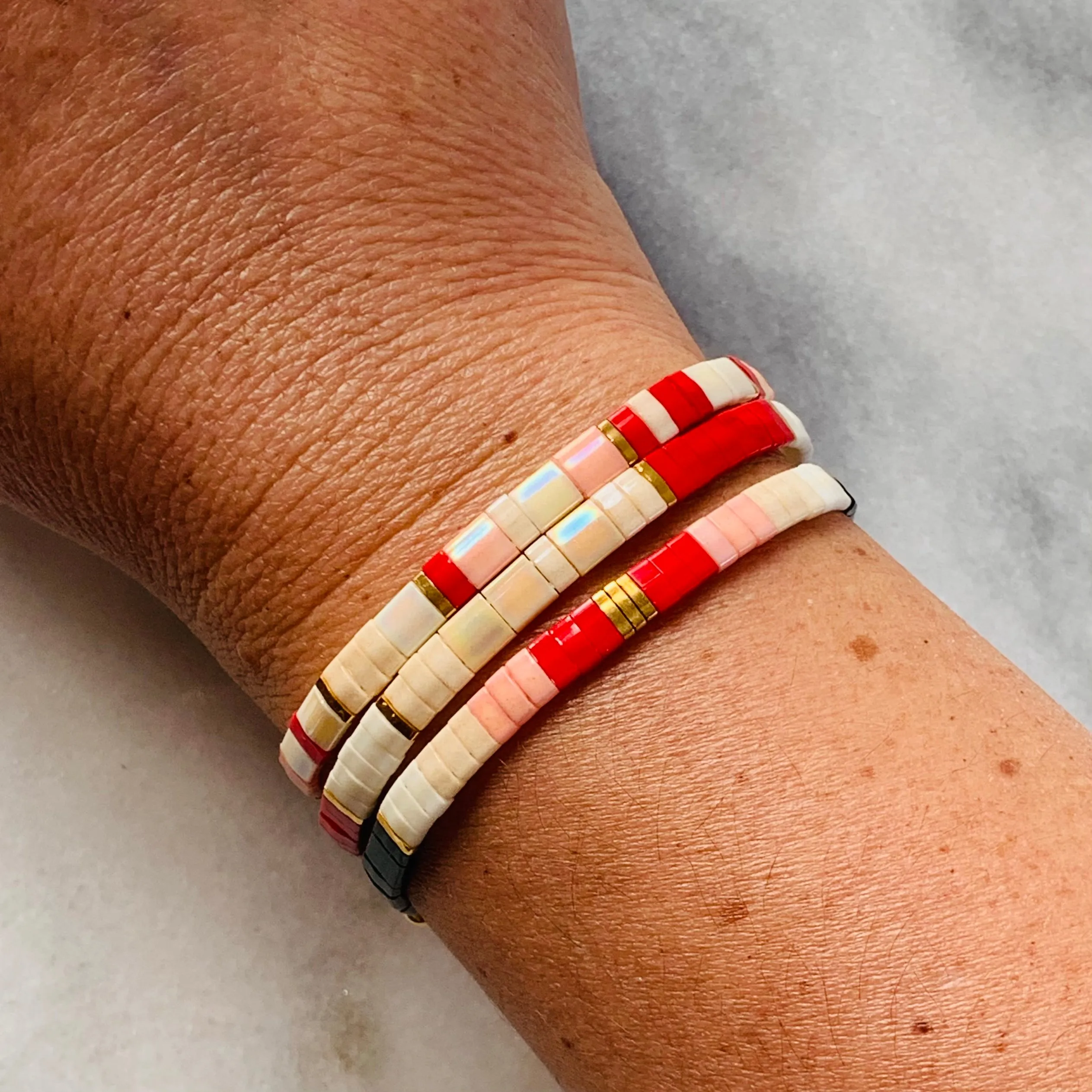 Stretch Tile Bracelet - VALENTINE COLORBLOCK