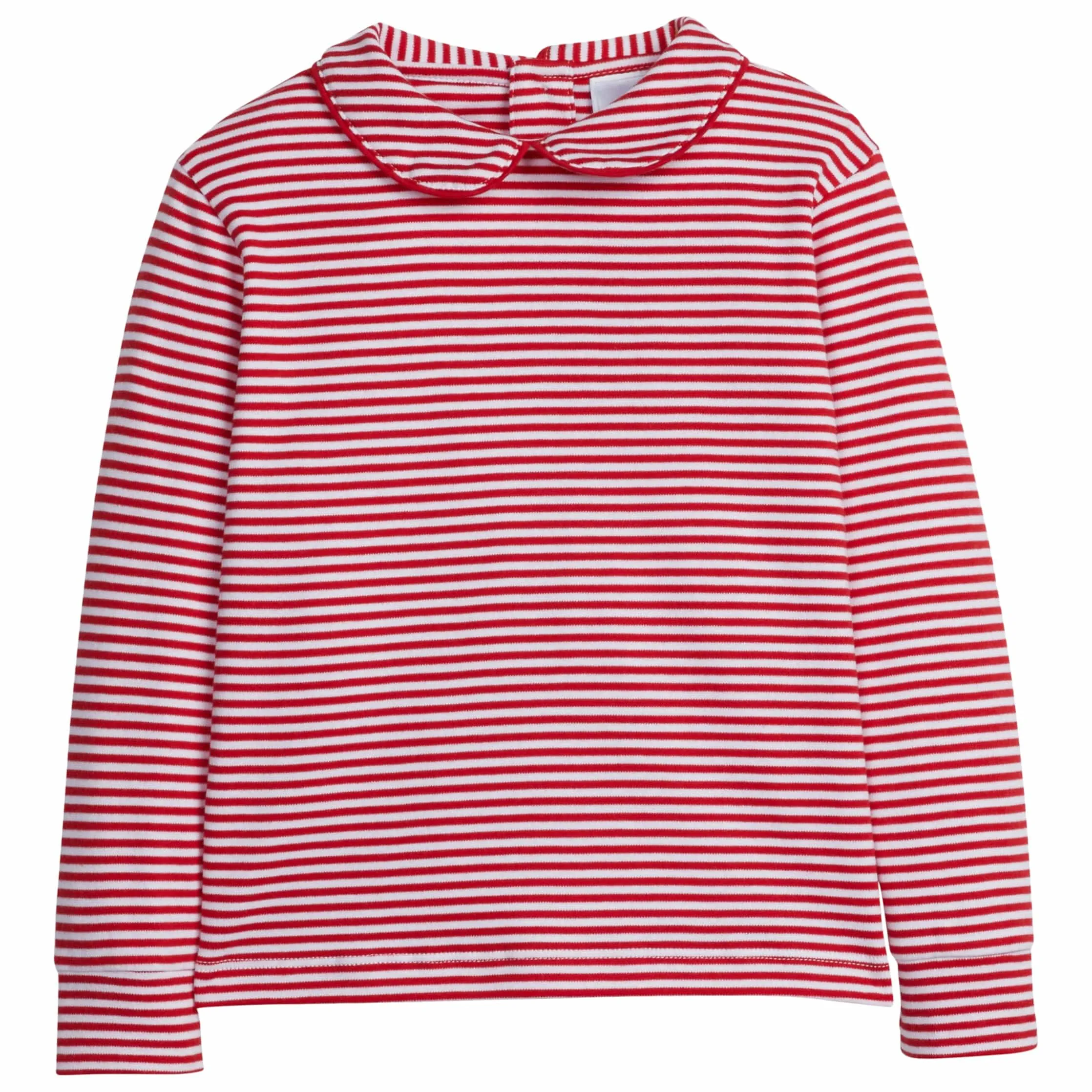 Striped Peter Pan Shirt - Red