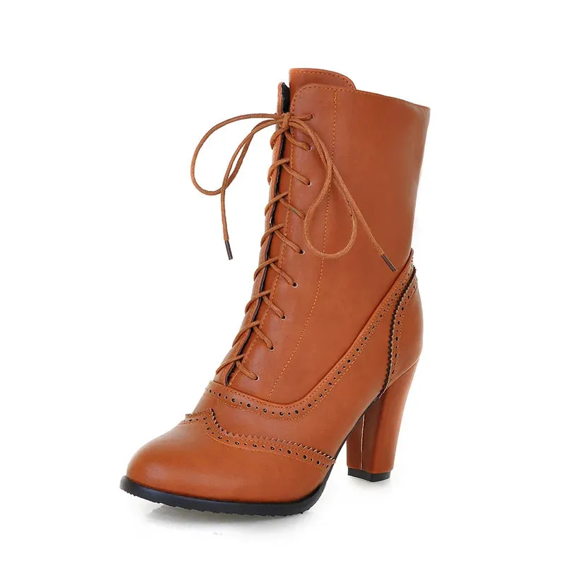 TEEK - British Style Brogue Ankle Boots