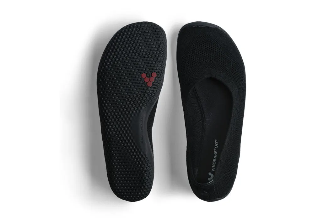 Vivobarefoot Primus Asana Yin Ballerina Knit (Womens) - Obsidian