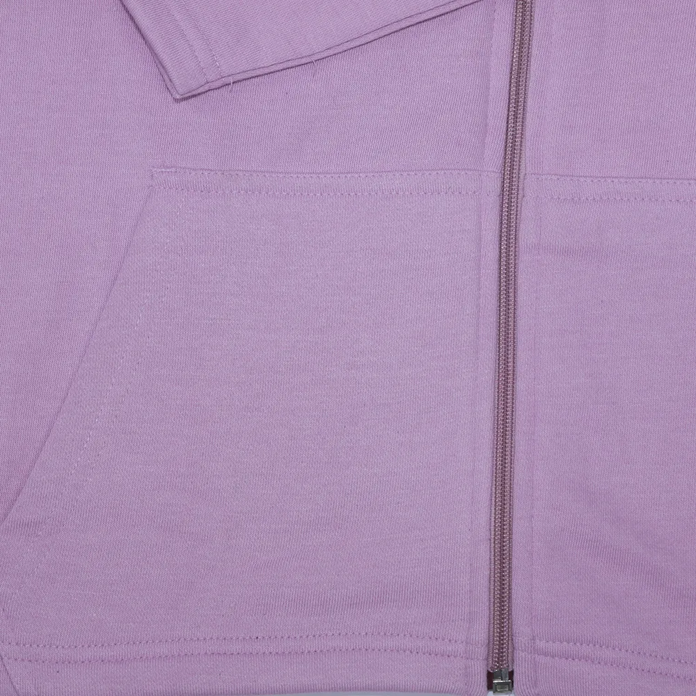 Women Basic Orchid Zipper Hoodie