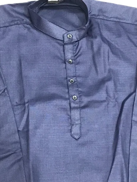 Wonderful Blue Color Men's Kurta With Pajama Pant