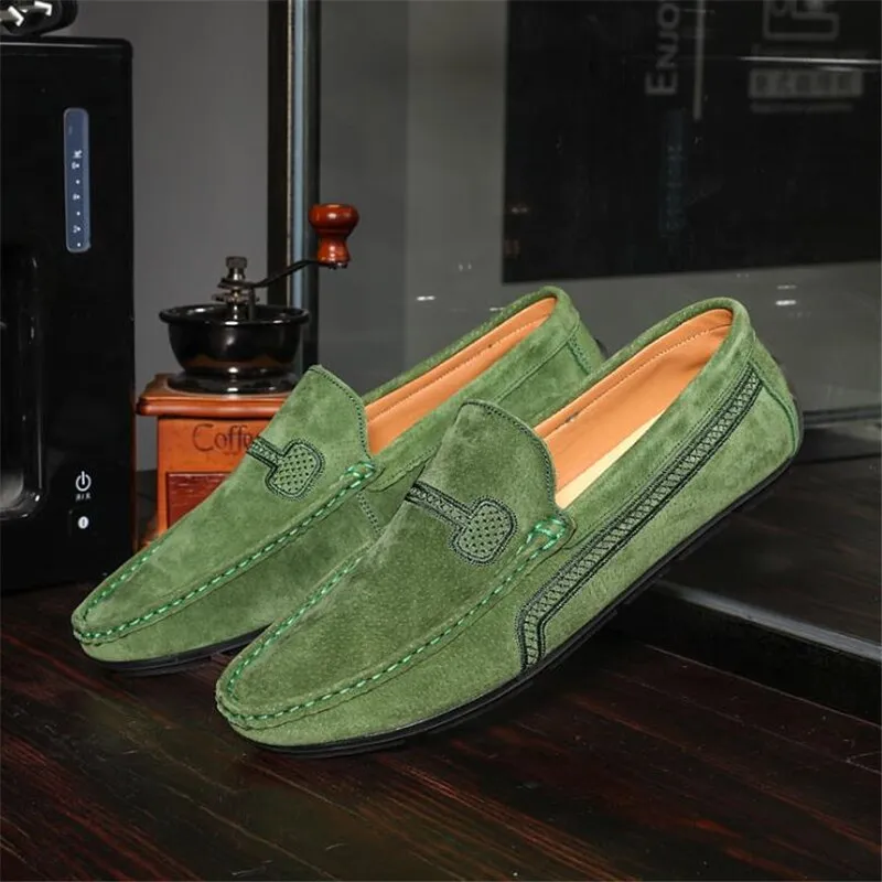 Xituodai  Fashion Men Shoes Genuine Leather Men Loafers Male Casual Shoes Soft Moccasins Slip On Men's Driving Shoes Non-slip Man Flats