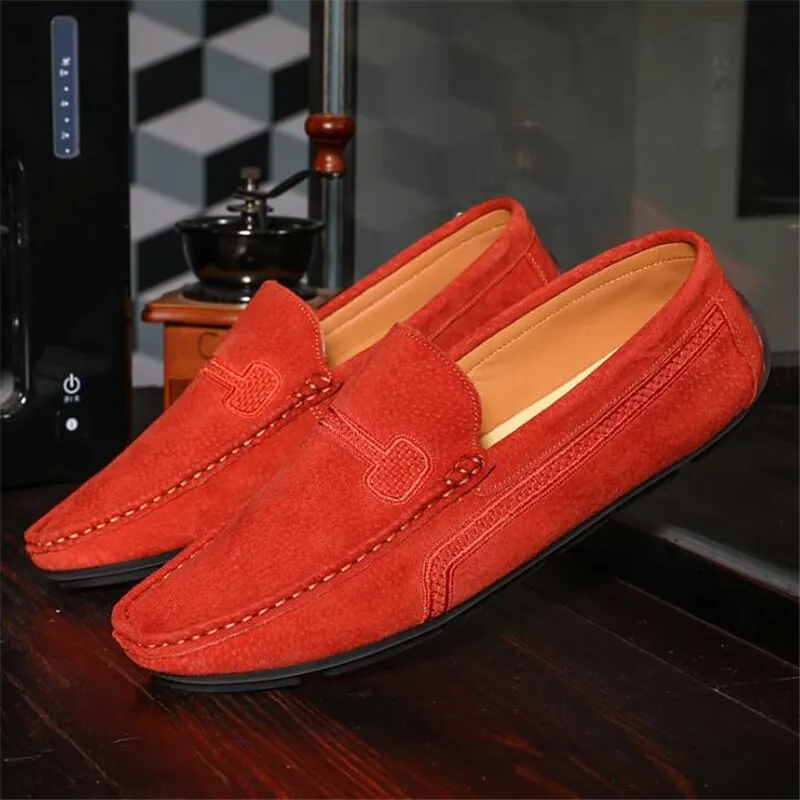 Xituodai  Fashion Men Shoes Genuine Leather Men Loafers Male Casual Shoes Soft Moccasins Slip On Men's Driving Shoes Non-slip Man Flats