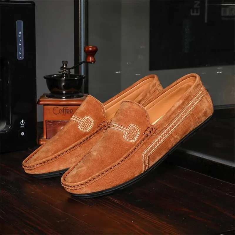 Xituodai  Fashion Men Shoes Genuine Leather Men Loafers Male Casual Shoes Soft Moccasins Slip On Men's Driving Shoes Non-slip Man Flats