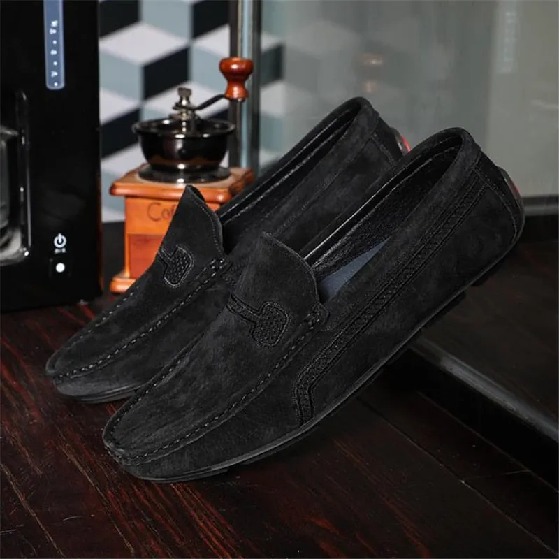 Xituodai  Fashion Men Shoes Genuine Leather Men Loafers Male Casual Shoes Soft Moccasins Slip On Men's Driving Shoes Non-slip Man Flats